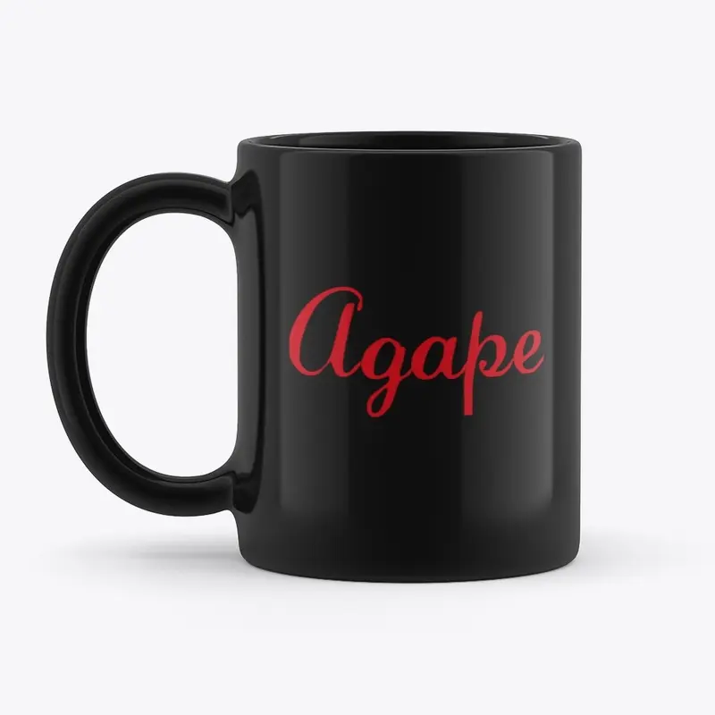 Agape Black Mug